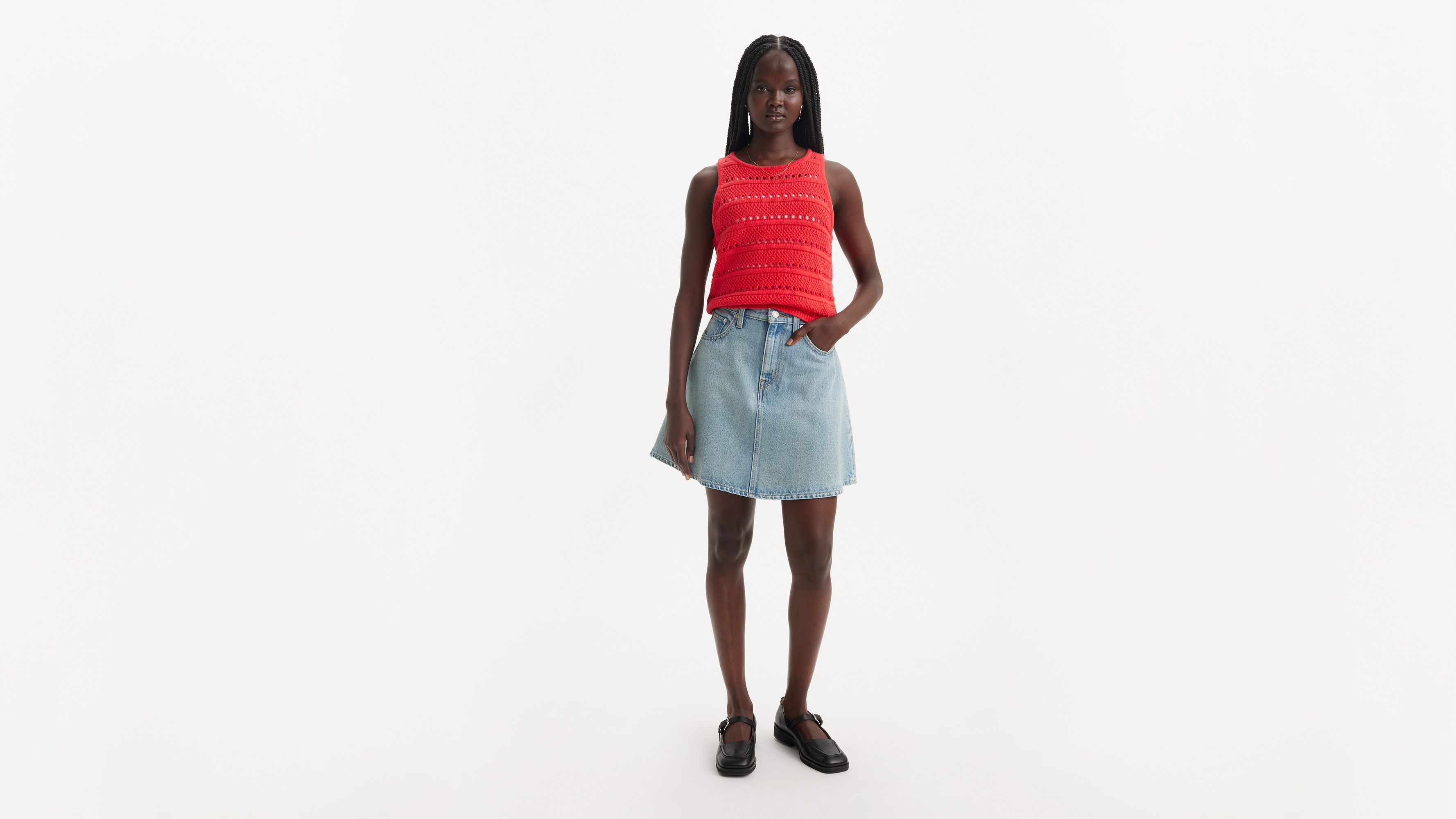 Jupe courte Flounce - Look At Blue - Bleu