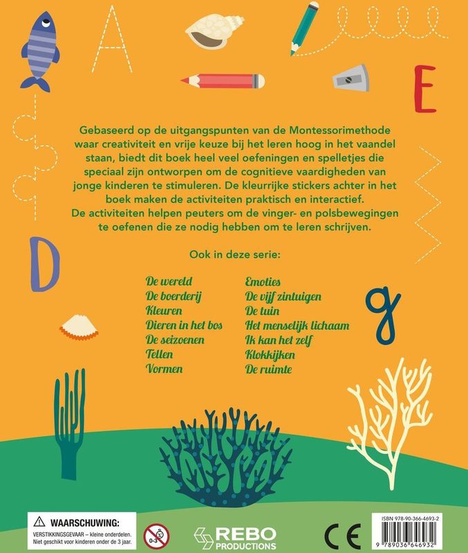 Oefenboek - Leren Schrijven - Kleurrijke Stickers - Creativiteit