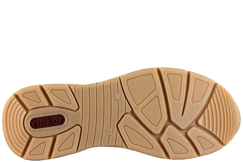 RIEKER SKO I BEIGE PU OG SKIND