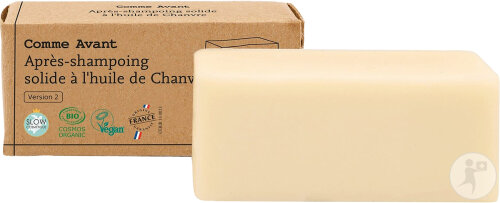 Comme Avant Après Shampoing Solide A L'Huile De Chanvre Lait De Coco & Figue 45g