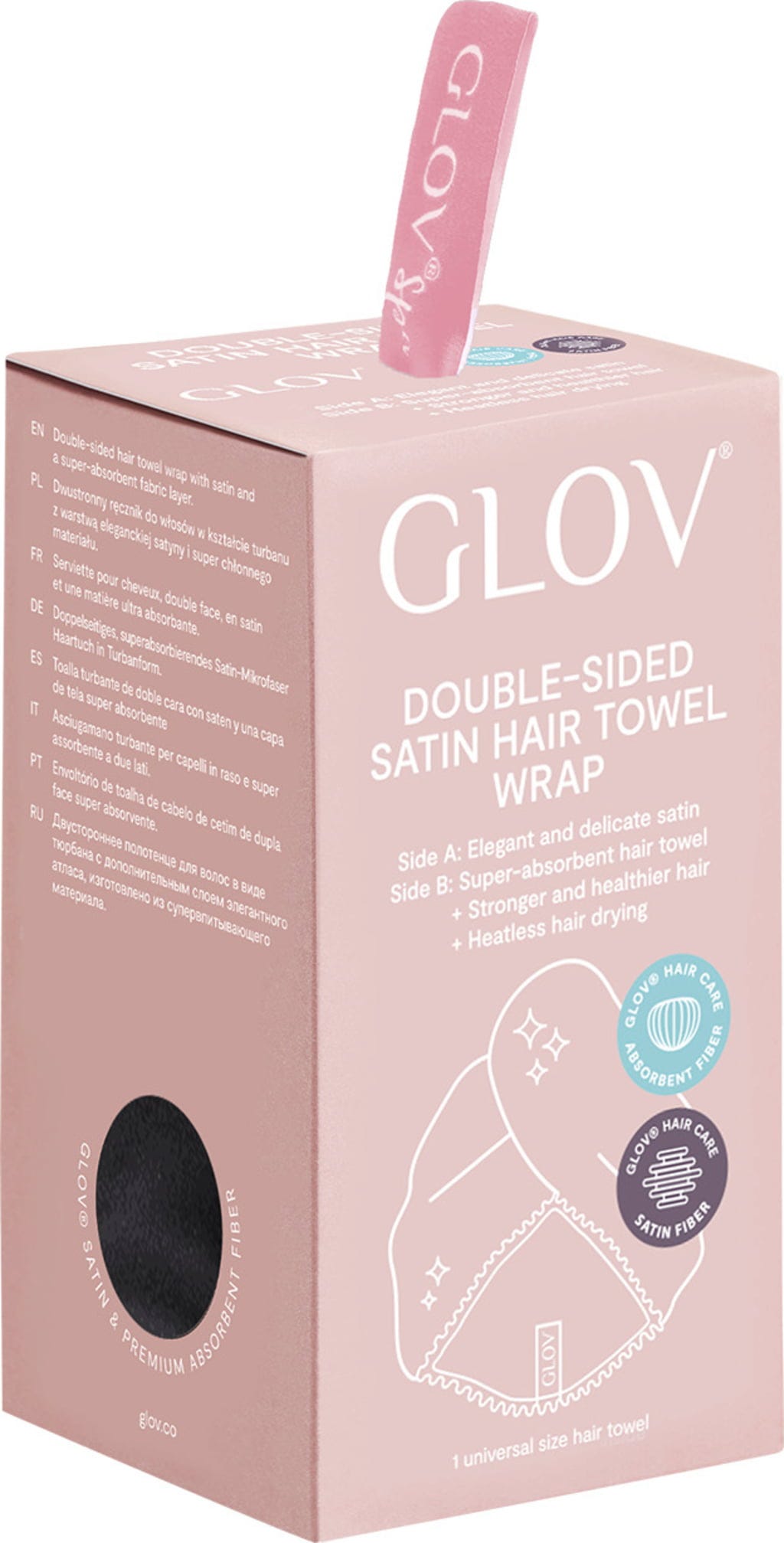 GLOV  Double-Sided Premium Hair Wrap, Black