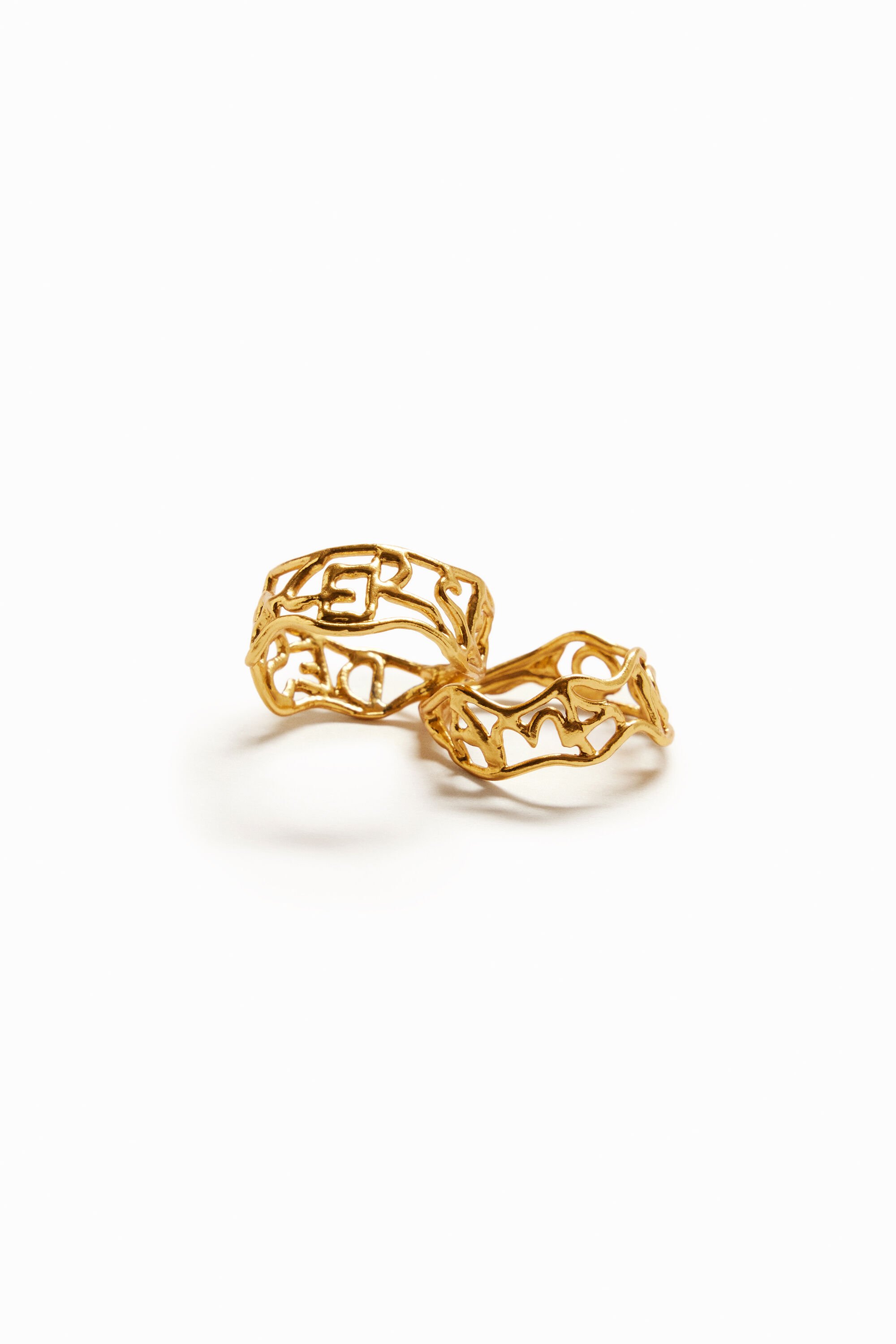 Bague message plaquée or Zalio