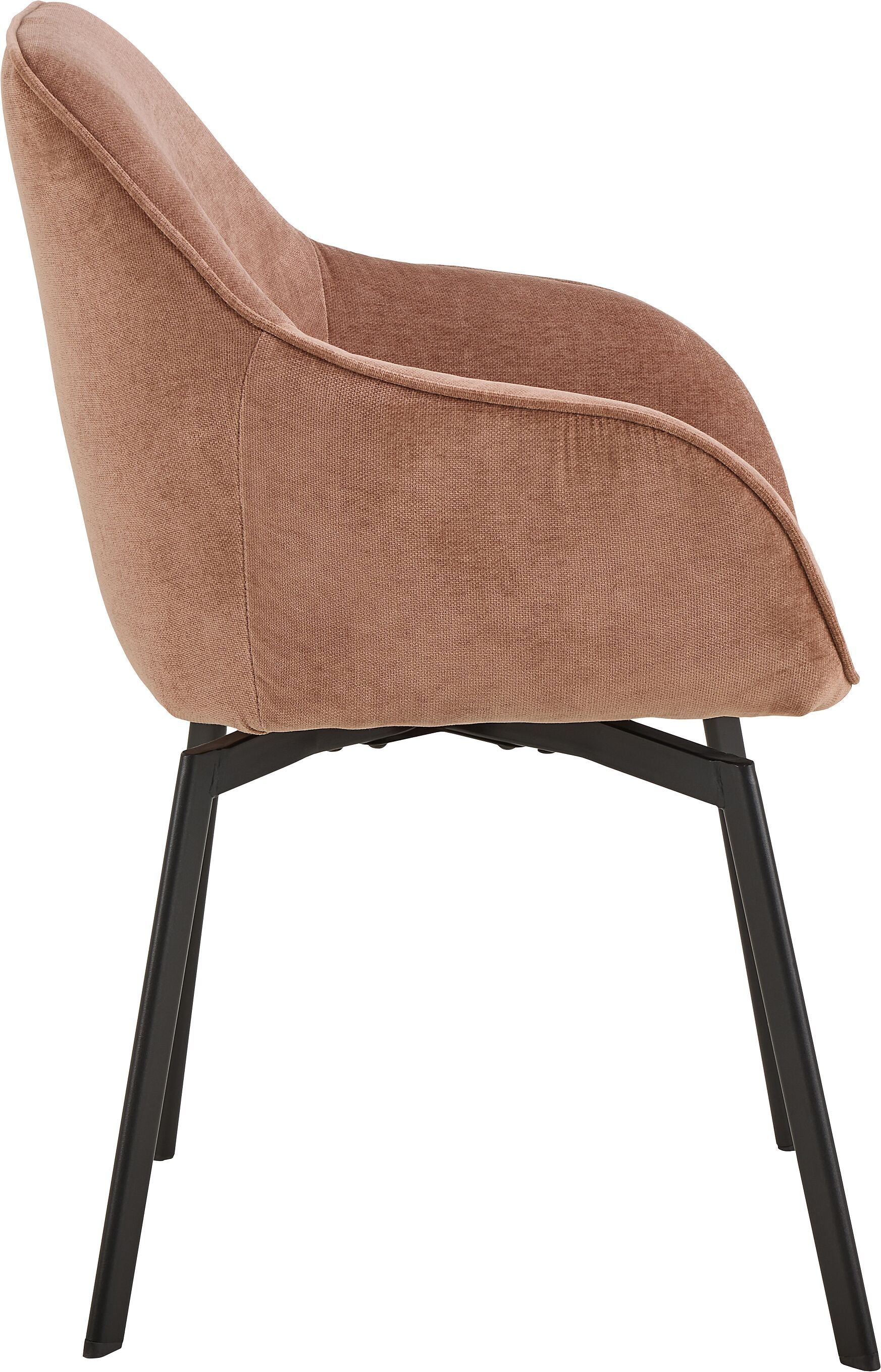 DYLAN Stuhl - Lachs / B: 58.5 cm x T: 55.5 cm x H: 83.5 cm
