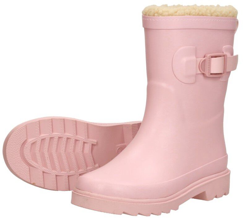 Xq Footwear Kids Rubber Rain Boots Fur roze