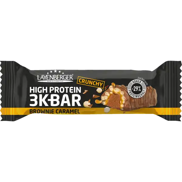 Crunchy 3K Protein Bar Brownie Caramel Riegel