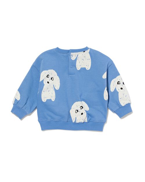 sweat chiens pour bébé bleu vif