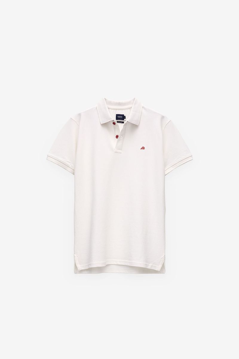 POLO PIQUET COM ESTAMPADO NA GOLA