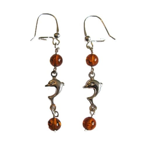 Boucles d'oreilles ambre argent