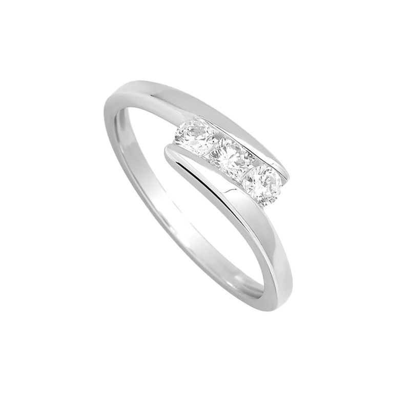 Bague femme - Oxyde de zirconium - Argent 925