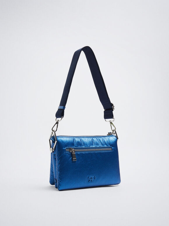 Bolsa transversal metálica - Azul