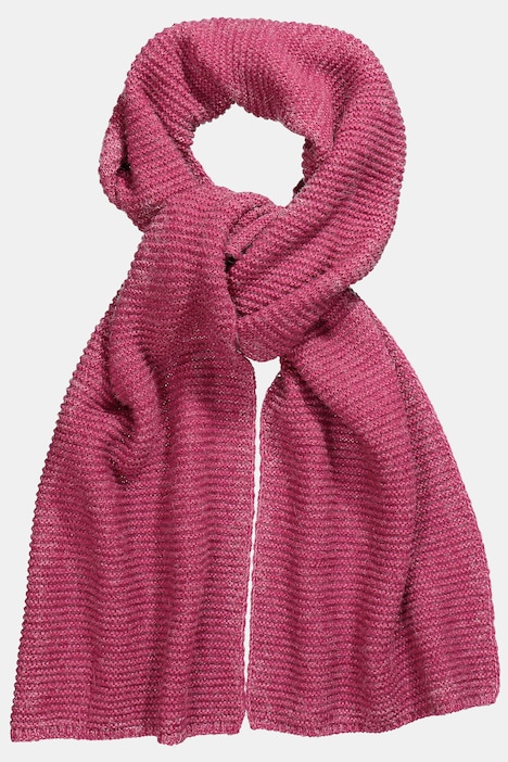 Strickschal, Krausstrick, Rippstruktur, Wollanteil
