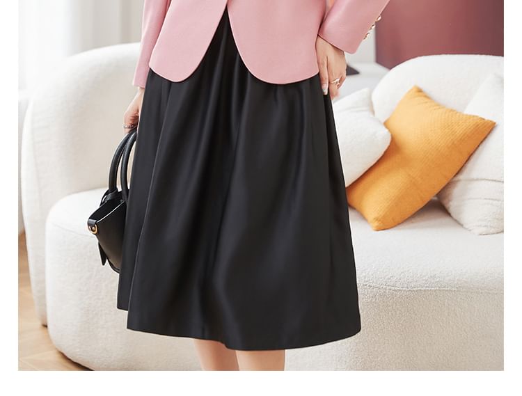 palajana - V-hals blazer met één knoop