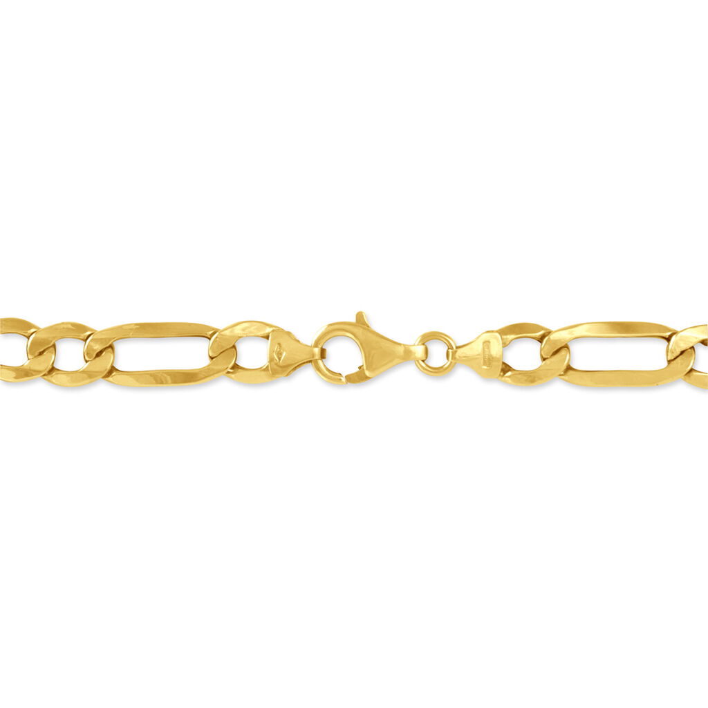 Bracelet Cameo Maille Alternee 1/3 Or Jaune