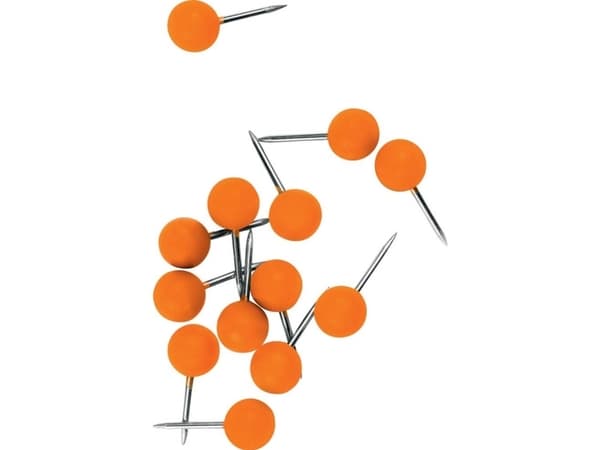 Nobo 1905329, Oransje, Metall, Plast, 6 mm, 13 mm, 100 stykker, 58 mm
