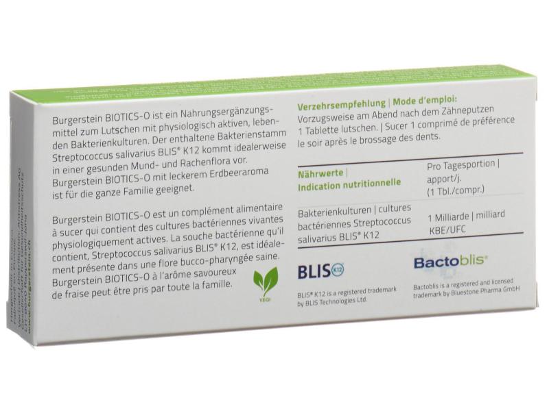 Burgerstein Biotics-O 30 Lutschtabletten Bakterienkultur für Rachen & Mund