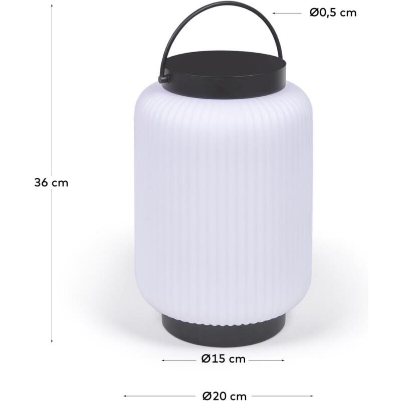 Lampe de table Verona en polyéthylène et métal avec finition noire