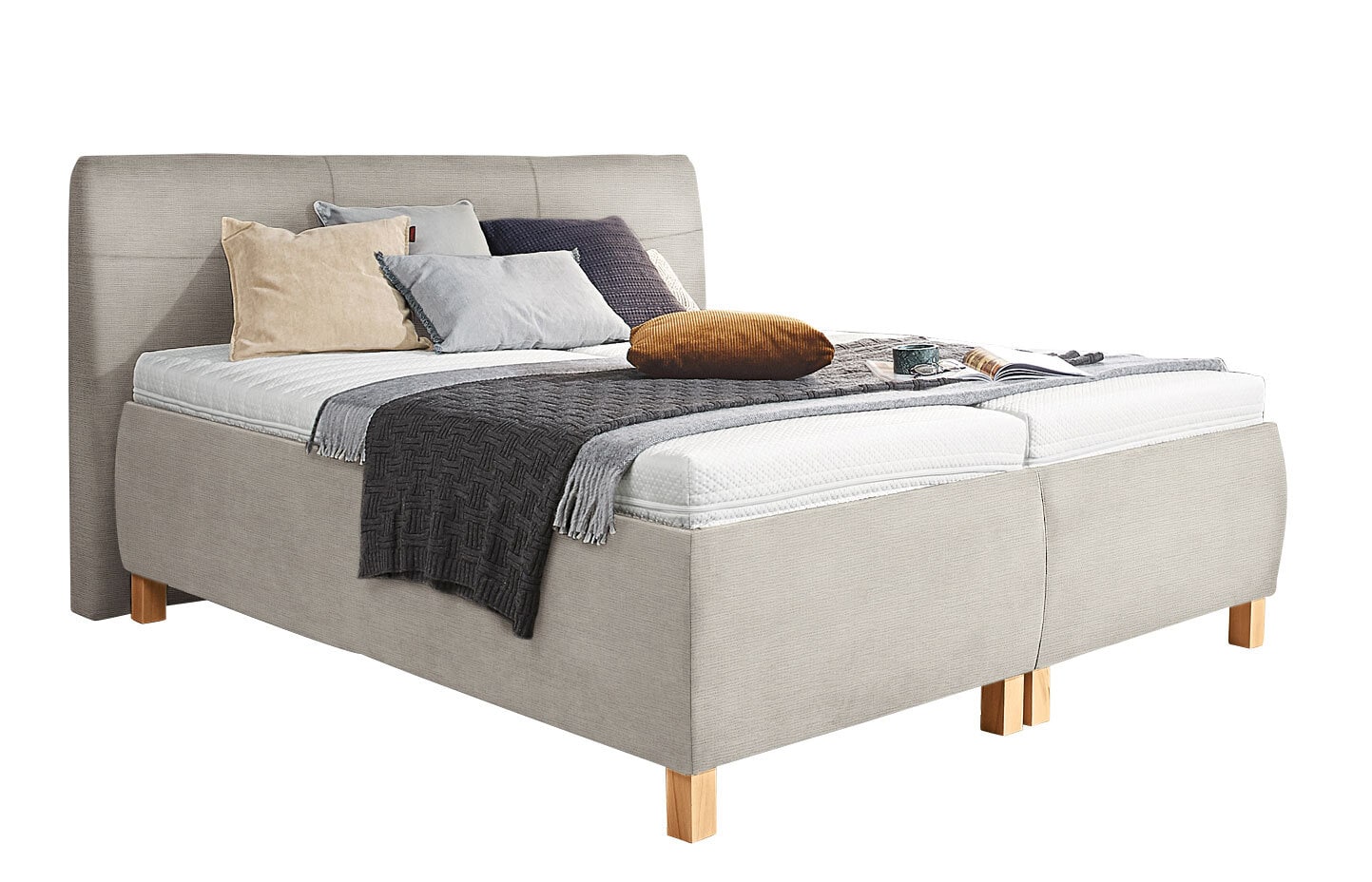 Ole Gunderson Polsterbett FENSON BERGEN XXL 180 x 200 cm beige