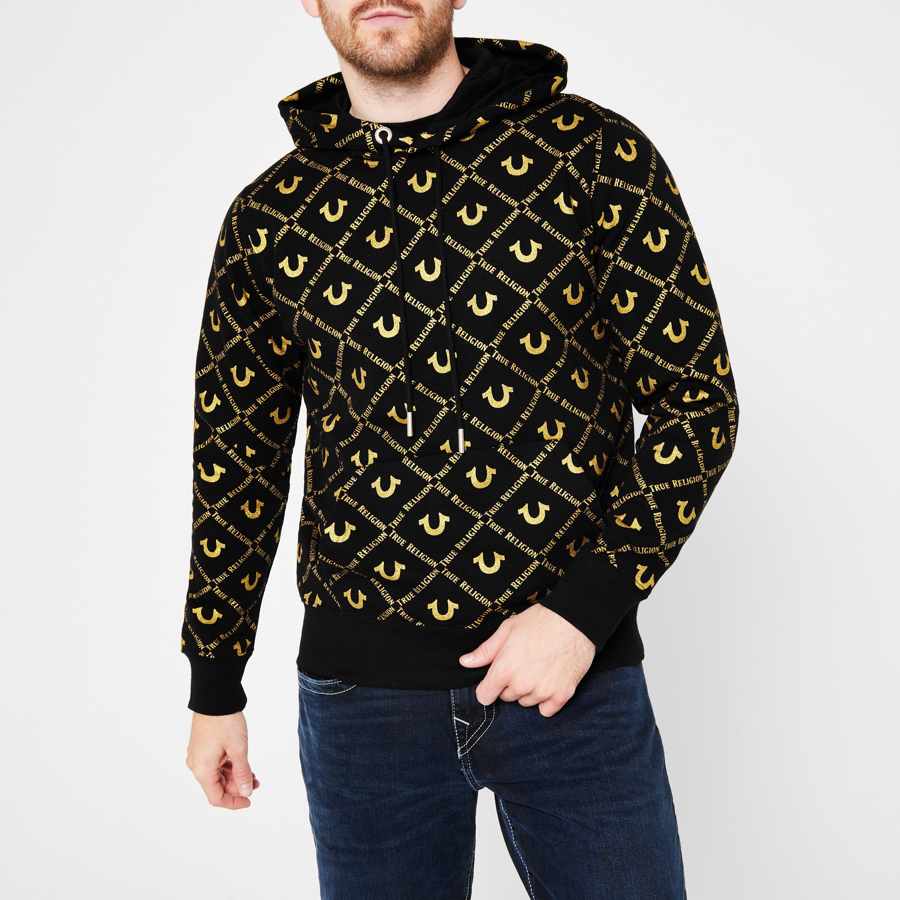 True Religion Allover Logo Hoodie