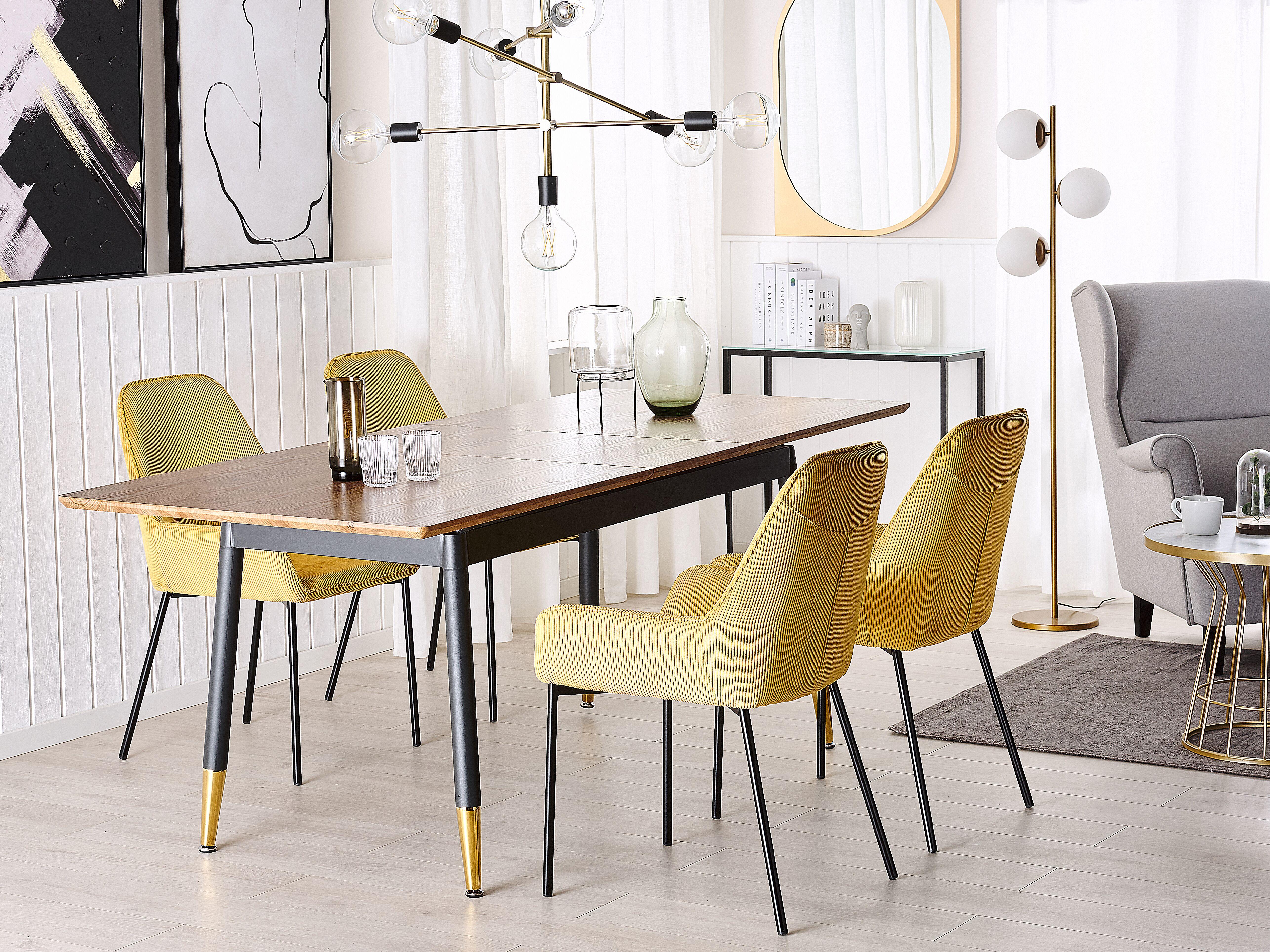 Eettafel uitschuifbaar CALIFORNIA Donkerbruin 90 cm 160/200 cm