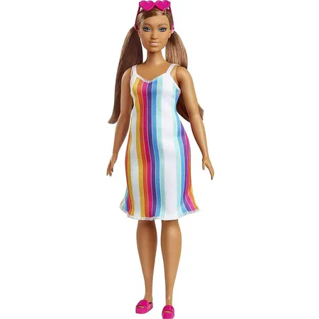 Barbie Loves the Ocean Puppe im Regenbogenkleid, aus recyceltem Kunststoff