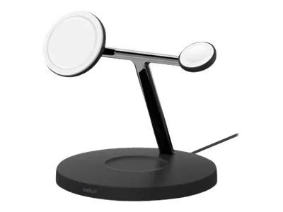 Belkin BoostCharge Pro - Trådløs opladningsstander - med MagSafe   AC-strømadapter - 15 Watt - Fast Charge - sort