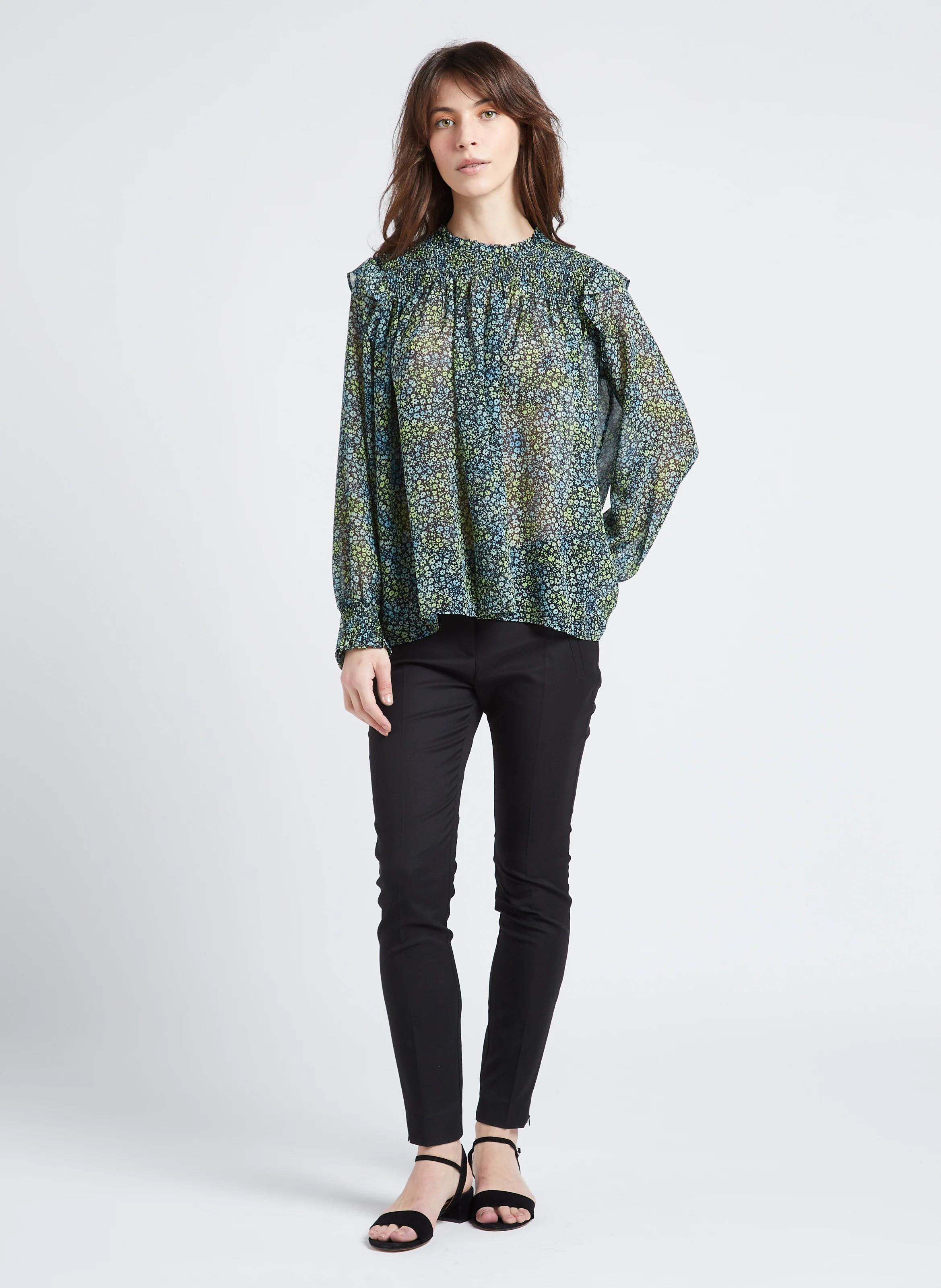 Pantalon carotte taille basse| Noir