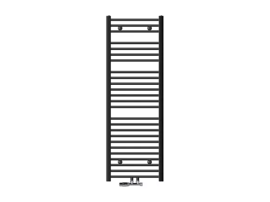 Radiateur Salle de Bain 500x1500 mm Anthracite Courbé Raccord Central au Bas