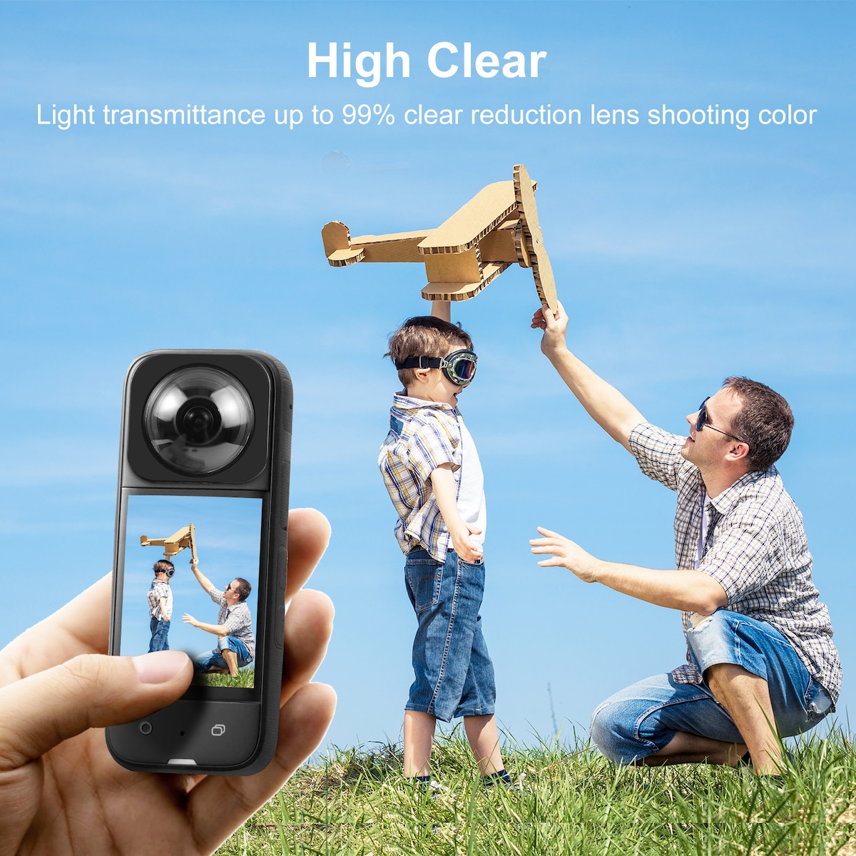 Linsedeksel for Insta360 X4 actionkamera / Optisk glass
