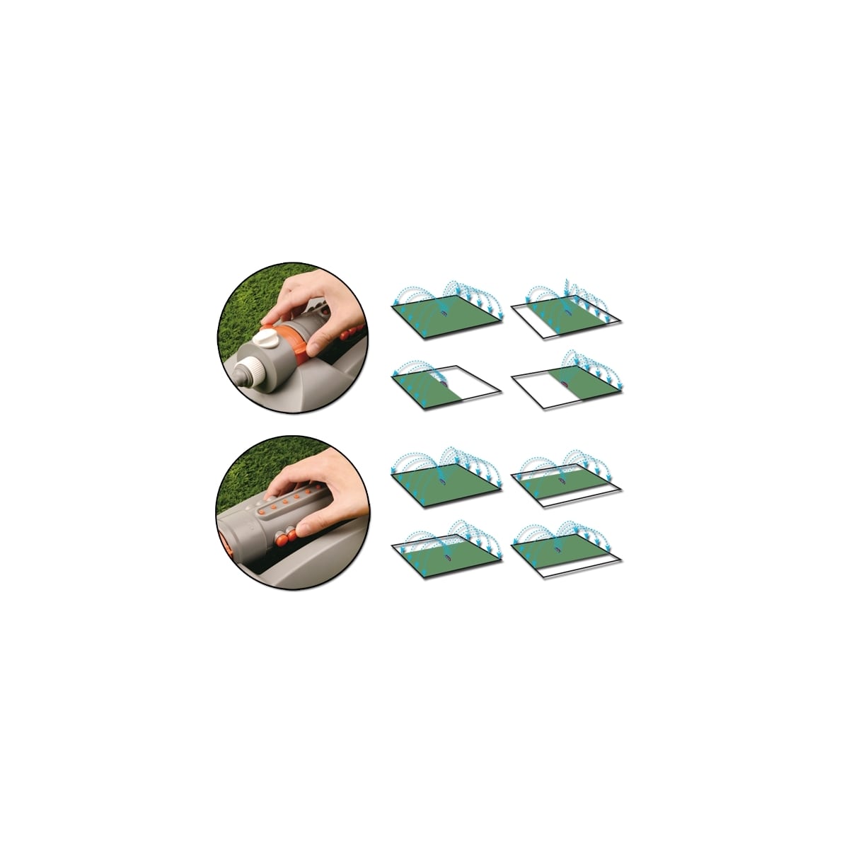 WHITE LINE Variabel bredde oscillerende sprinkler