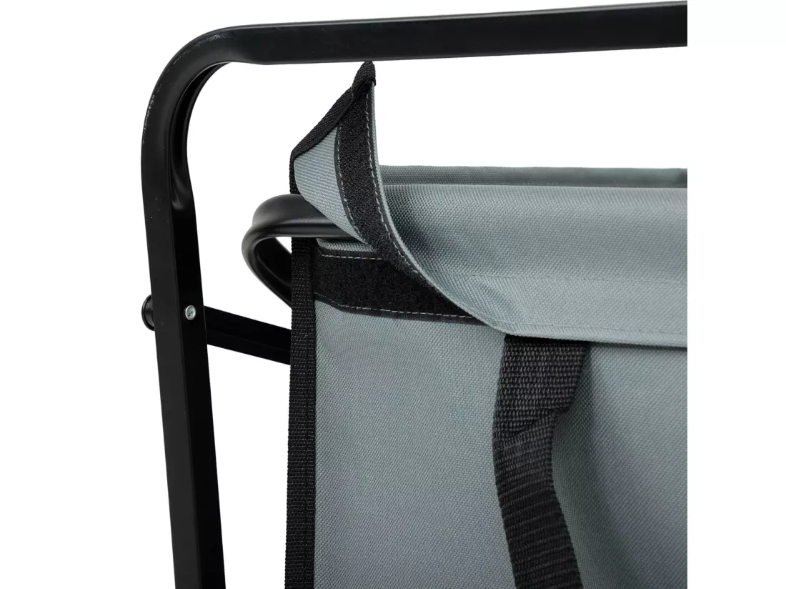 Chariot pliable pour plage avec roues en plastique et capacité de charge maximale de 120 kg en gris