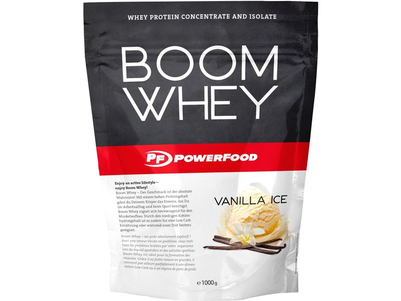 PowerFood One Pulver One Boom Whey Vanille 1000 g Whey Pulver Supplement