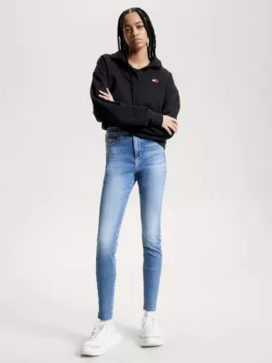 Calça jeans super skinny de cintura alta Sylvia