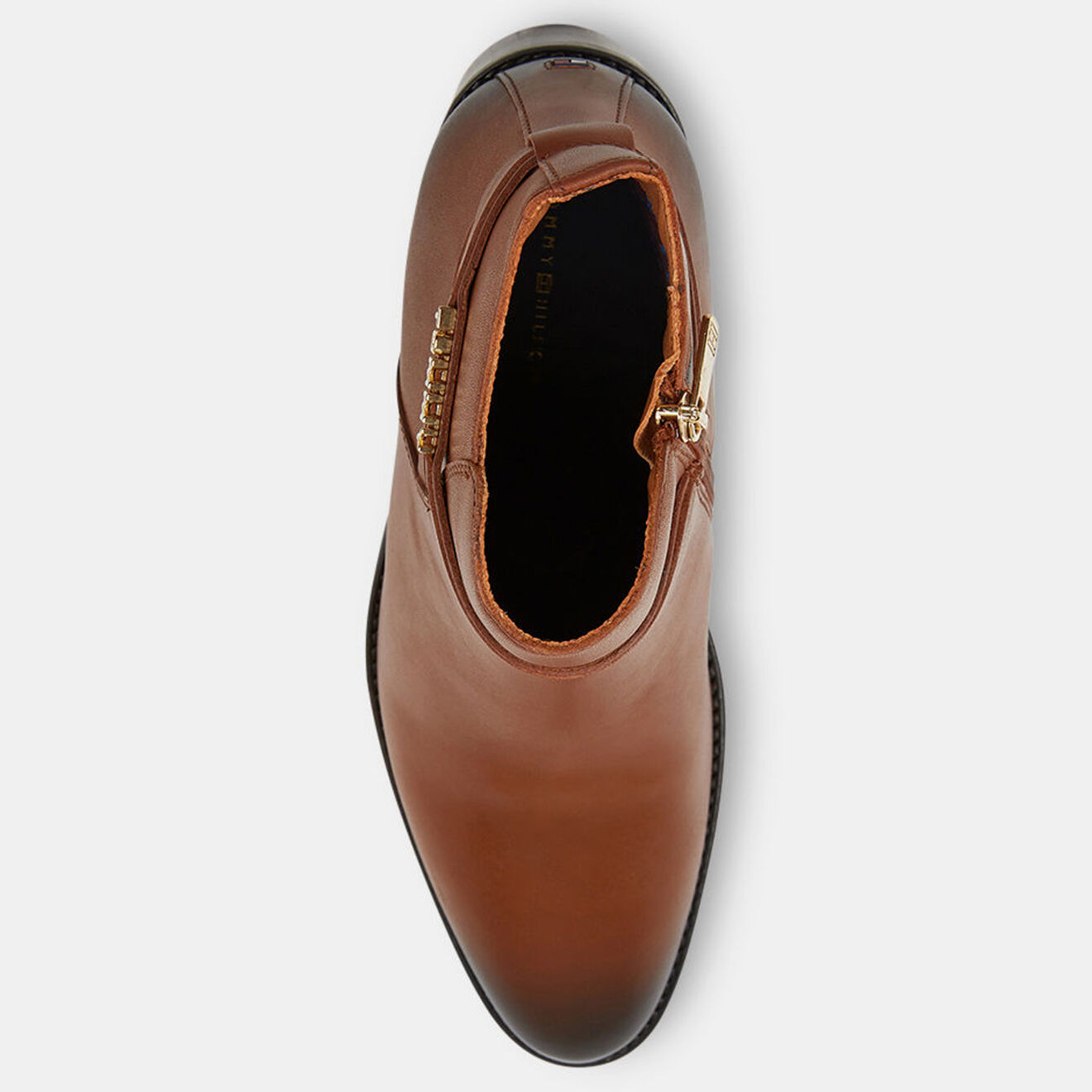 Tommy Hilfiger Bottines en Cuir à talon Brandi cognac - Talon 6 cm