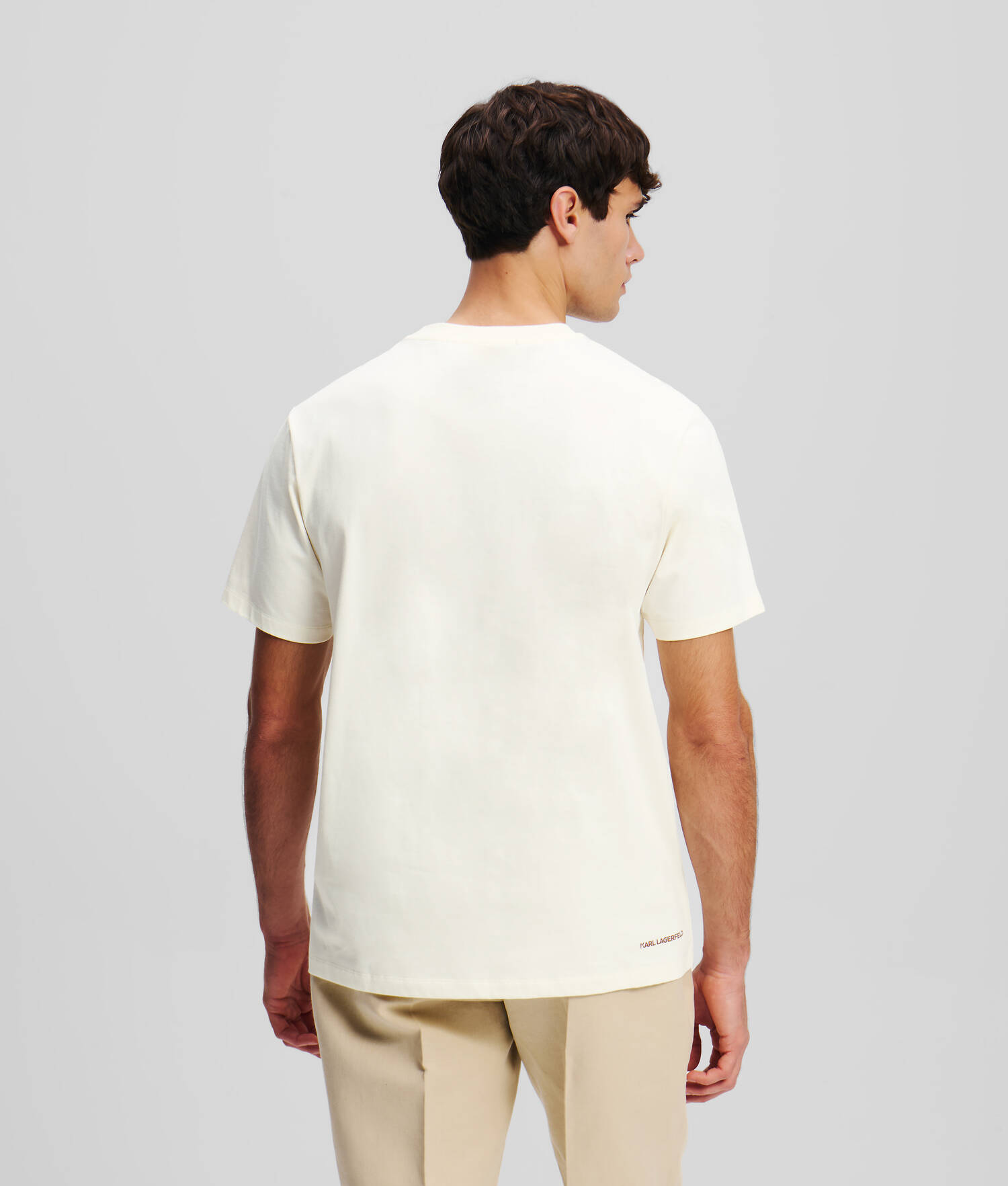 T-SHIRT AVEC LOGO KARL - Crème Cannoli