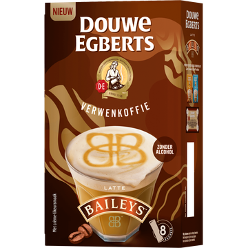 Douwe Egberts Verwenkoffie Latte Baileys 8 x 11,5 g