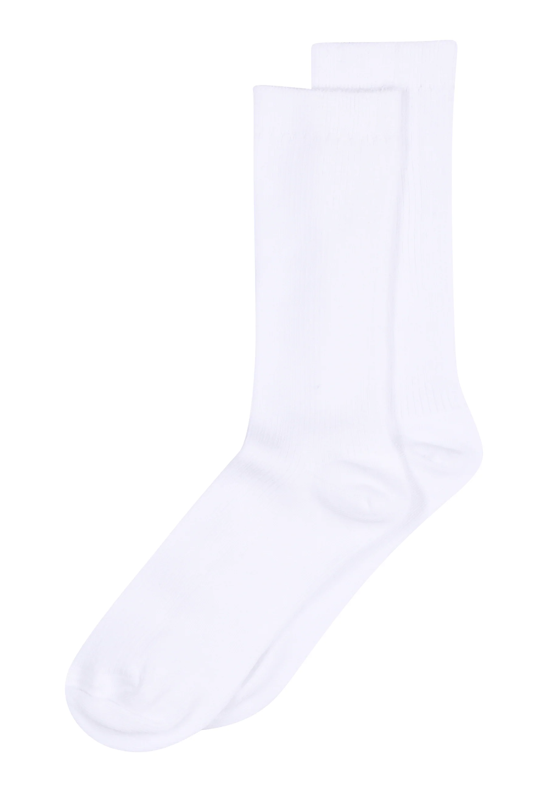 mpWoman  Fine Cotton Rib strømper - hvid