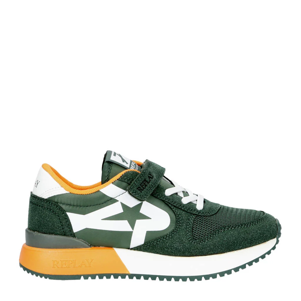 REPLAY Fiber jr boy 5sneakers groen/oranje