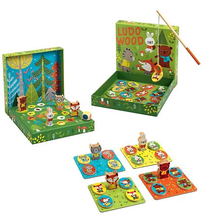 Djeco Spiel - 4-I-1 - Ludo Wood