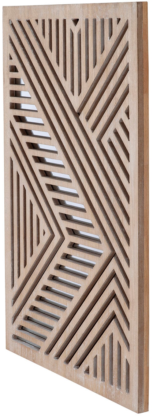 Casablanca by Gilde Holzbild »Bild; Spiegel Enigma naturfarben H. 78 cm« 1 Stk. tlg.