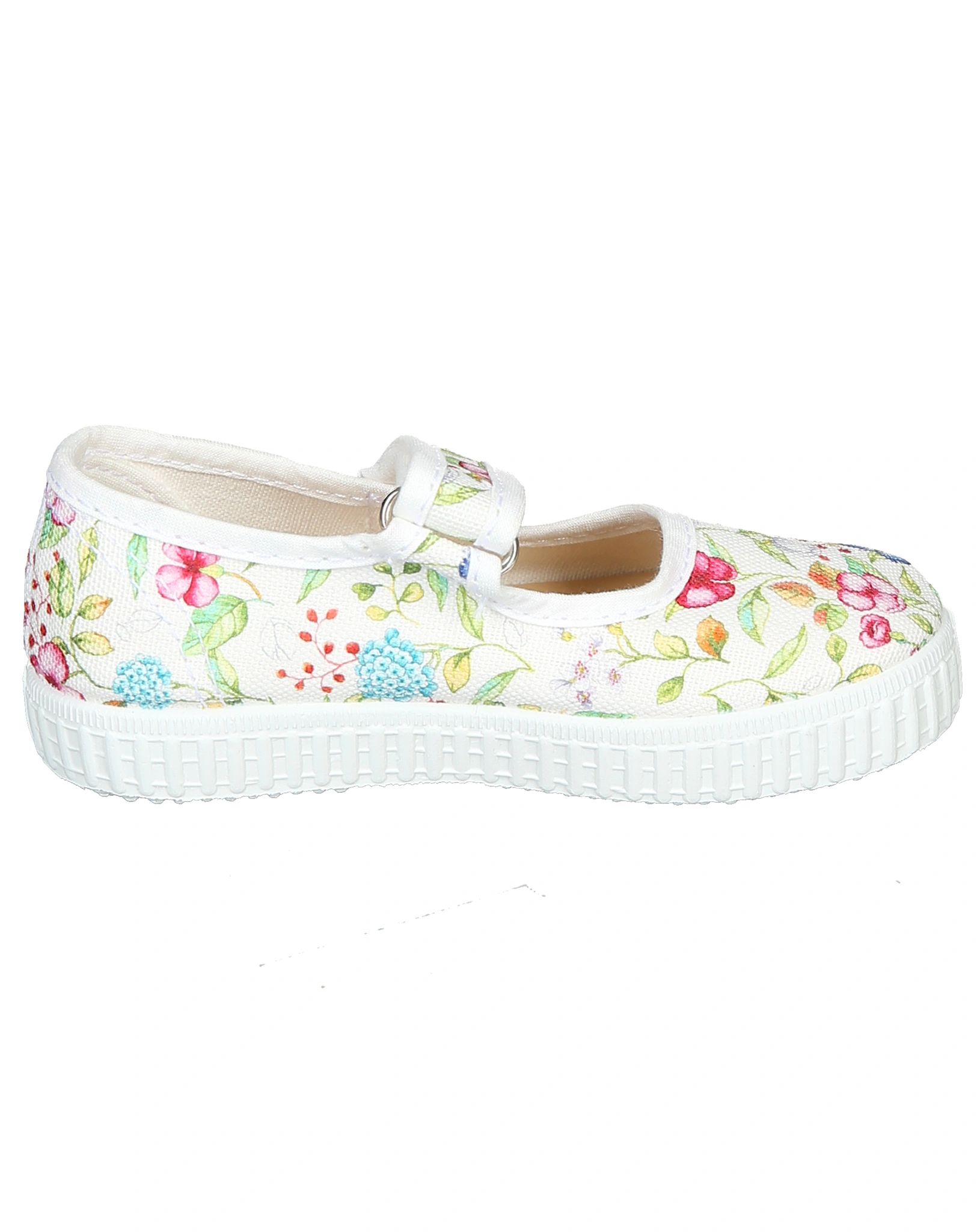 Canvas-Spangenschuhe FLOR MULTI in weiß