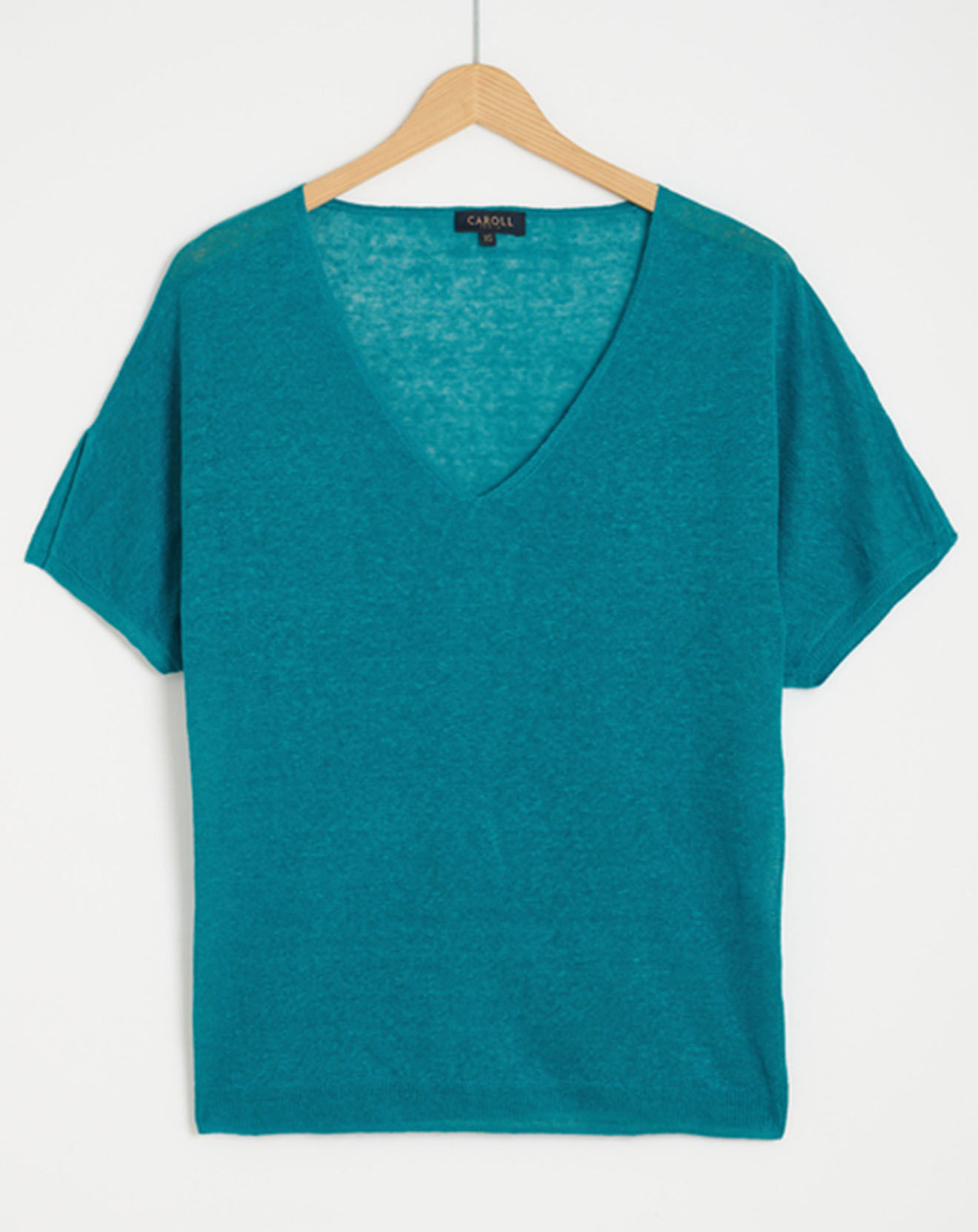 Caroll T-Shirt 100% Lin Milane turquoise
