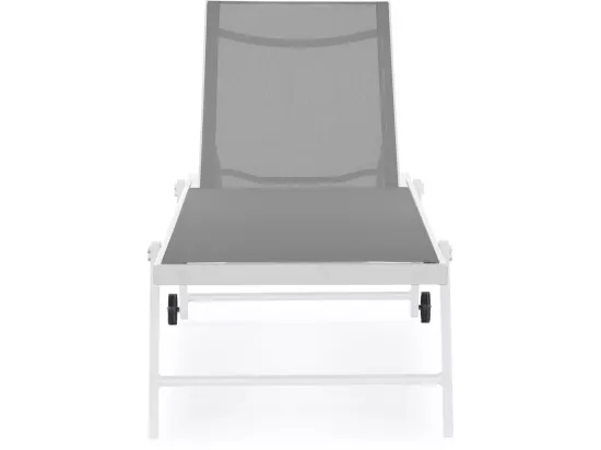 Lot de 2 bains de soleil textilène aluminium 
