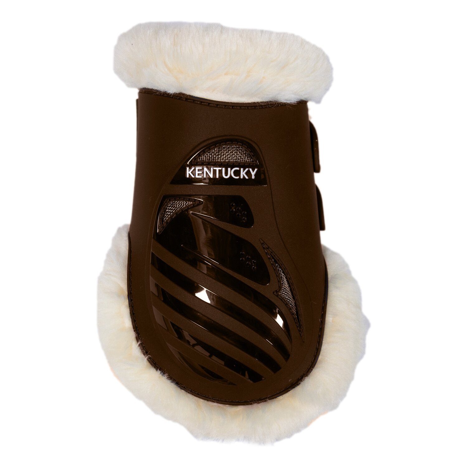 KENTUCKY Fesselkopfgamaschen Elastic vegan Sheepskin, für Hinterbeine  - brown - M