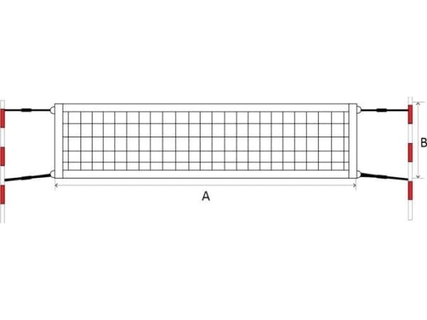 Dunlop Appl. tennisnett POKORNY Econom 8,5x1m 2mm 1stk.