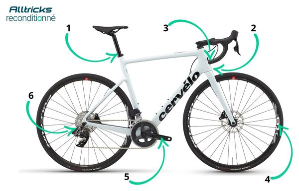 Vélo de Route Cervélo Caledonia Disc Sram Rival eTap AXS 12V Glacier 2023 - Produit Reconditionné