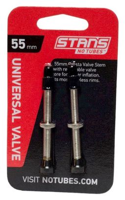 Tubeless Valves Presta 55mm Aluminium 2 Unités.