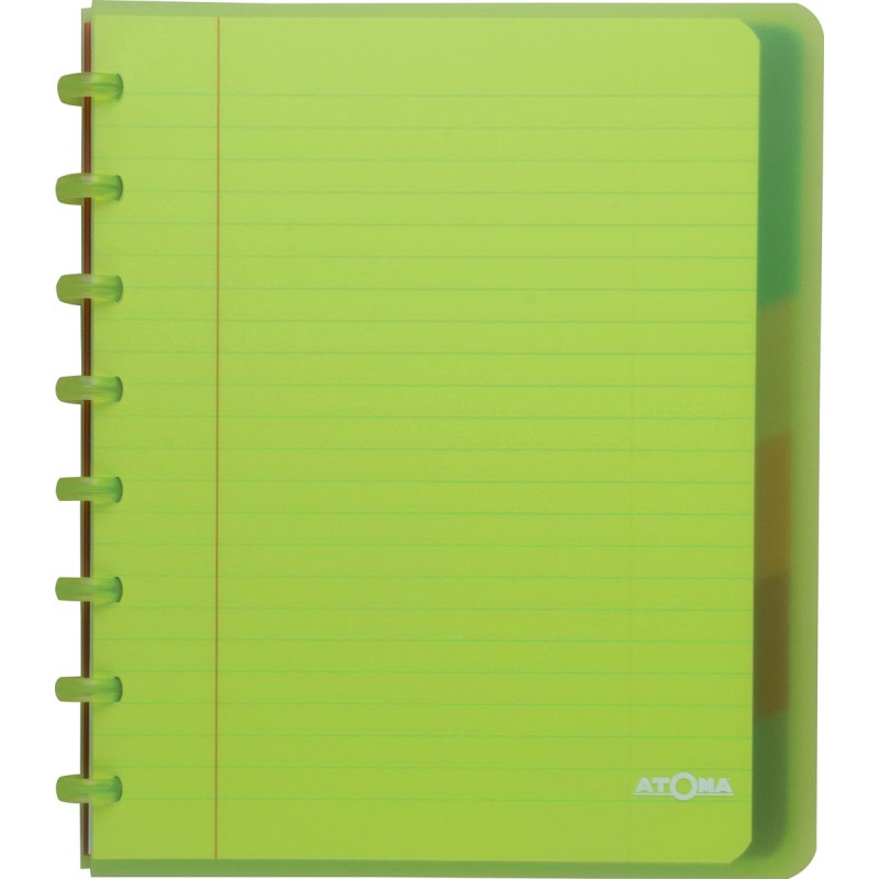 Cahier anneaux avec intercalaires Atoma Trendy 16,5 x 21 cm - ligné - 120 pages