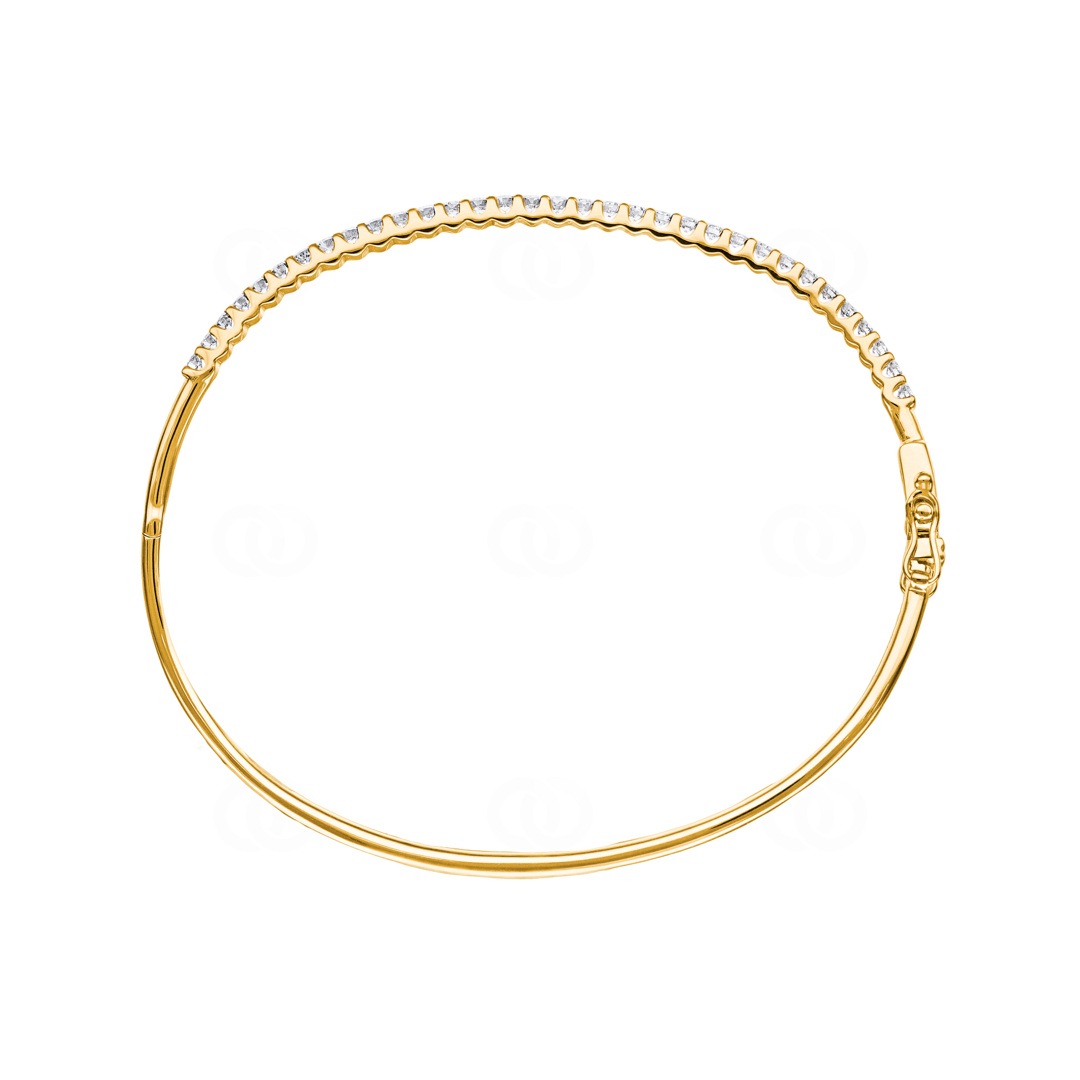 1.00 Karat Diamantarmreif geschwungen 750/18 K Gelbgold
