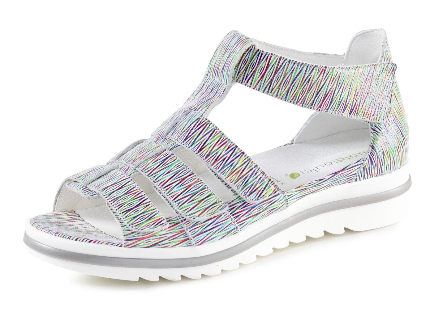 Waldläufer, bequeme Damen-Sandalen, Weite H, mit herausnehmbarem Fussbett
