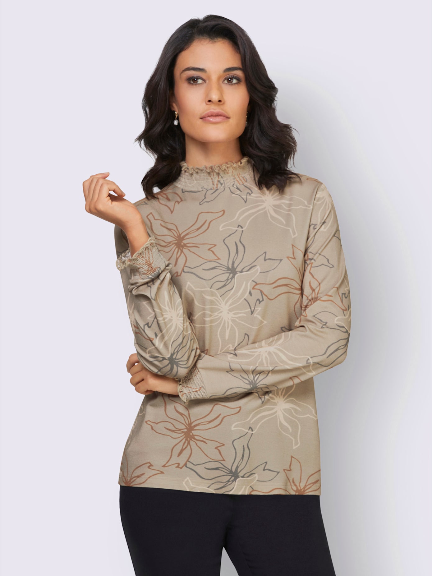 T-shirt à col montant viscose